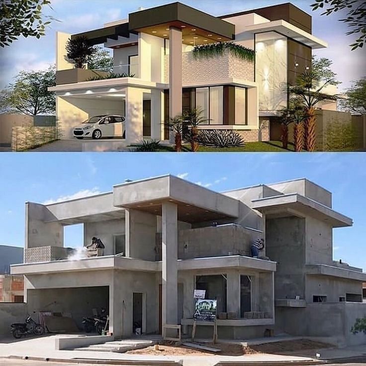 beautiful houses under construction